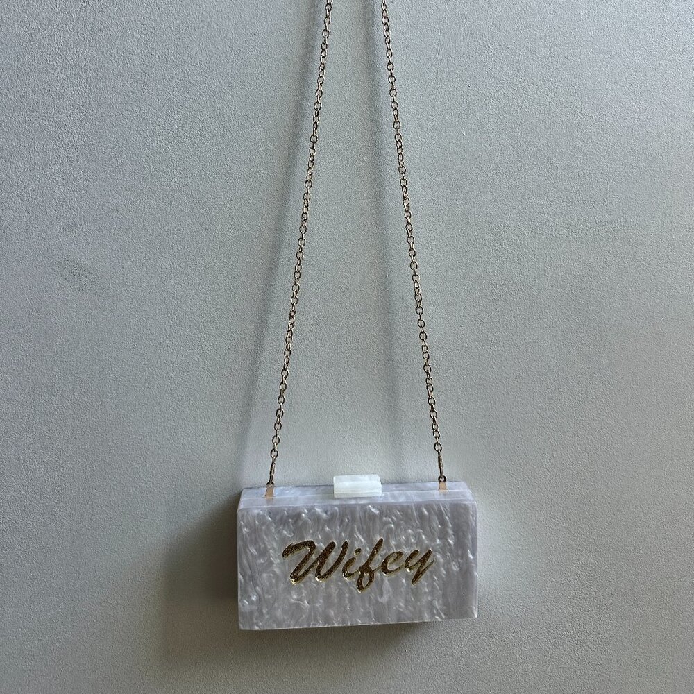 Wifey Bridal Box Bag by Sondra Roberts